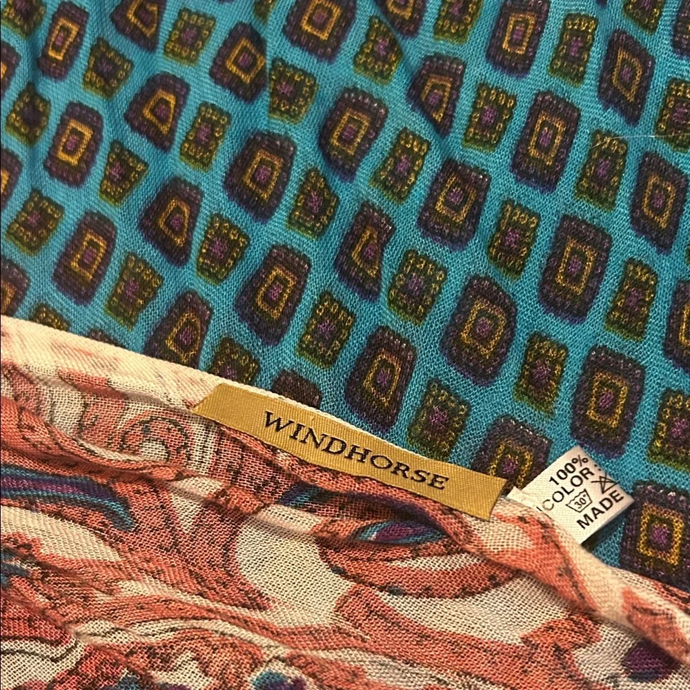 WINDHORSE Women’s Paisley & Geometric Scarf Tassels Fall Scarf Wrap